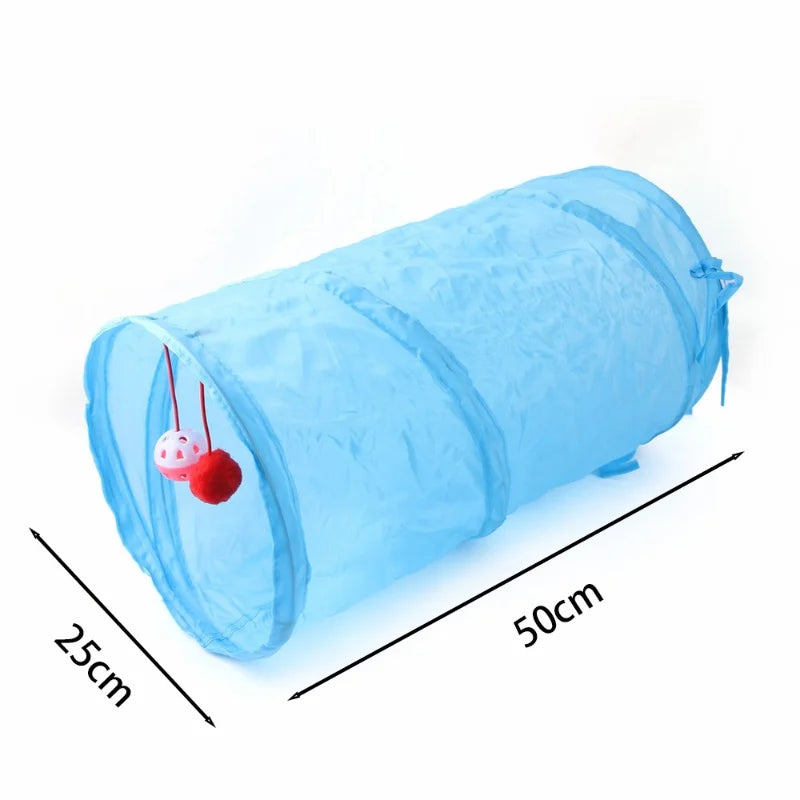 Tunel Plegable para Gatos, Juguete Interactivo Anti-Aburrimiento