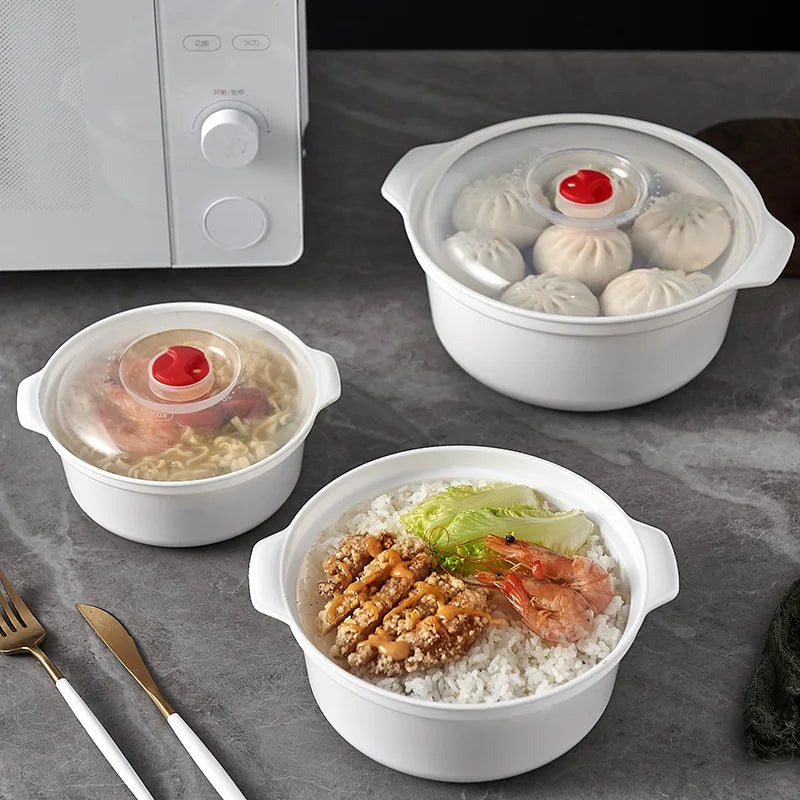 Recipiente Especial para Microondas, con Tapa, para Calentar Alimentos