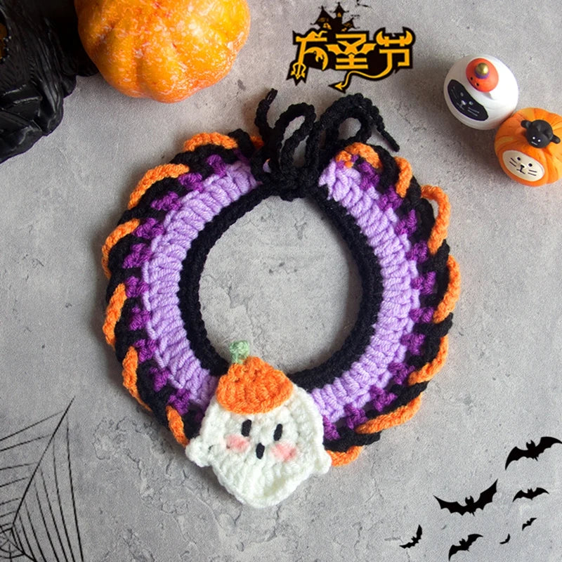 Collar Bufanda Disfraz de Halloween para Gatos y Perros