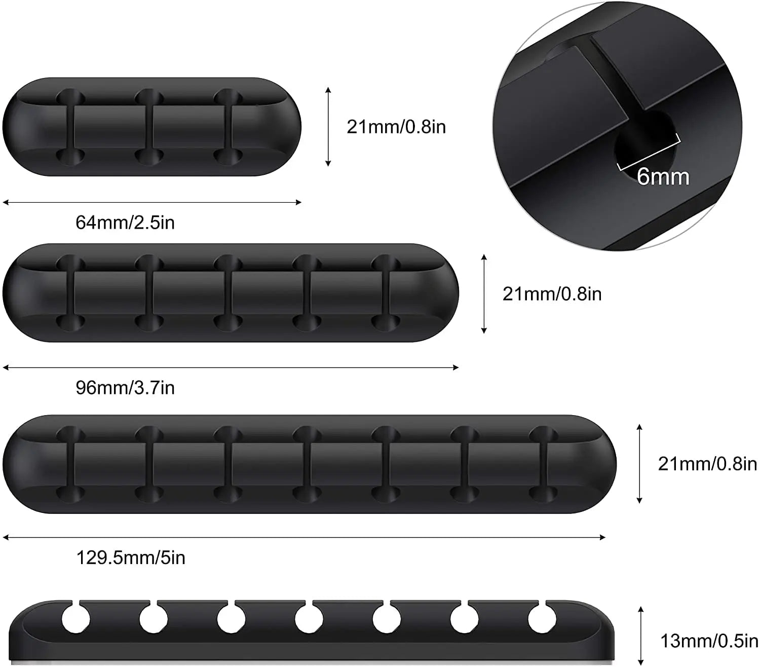 Organizador de Cables de Silicon, Clips para Escritorio, Sujeta Cables de Mouse y Audifonos