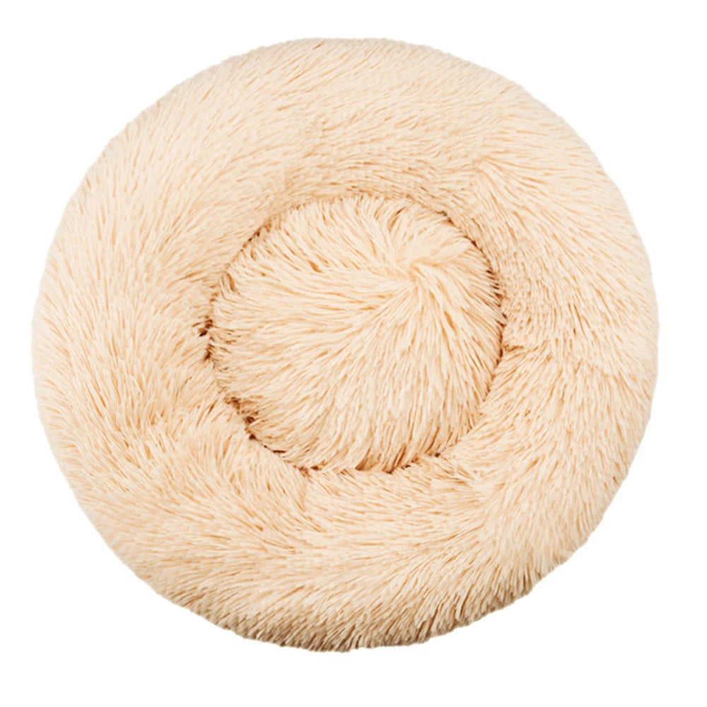 Cama Redonda de Peluche para Perros y Gatos, 6 Tamanos