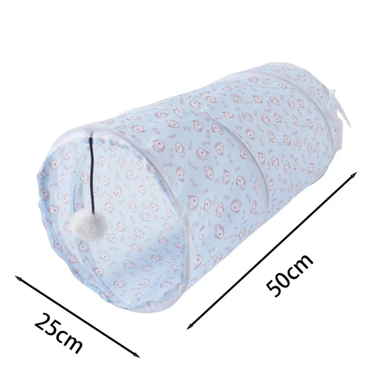 Tunel Plegable para Gatos, Juguete Interactivo Anti-Aburrimiento