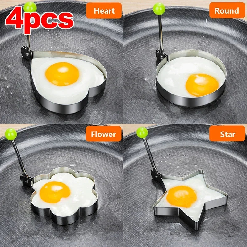 Molde para Huevo Frito en Forma de Corazon, Acero Inoxidable, para Panqueques y Desayuno