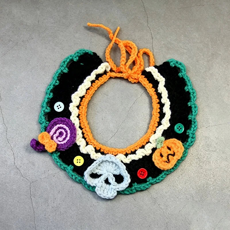 Collar Bufanda Disfraz de Halloween para Gatos y Perros