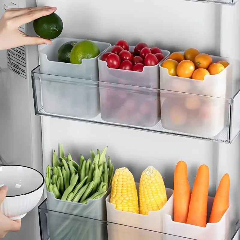 Cajas Organizadoras para Refrigerador, Transparentes, para Frutas y Verduras, 1-5 Piezas