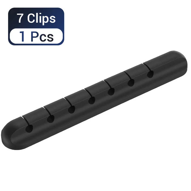 Organizador de Cables de Silicon, Clips para Escritorio, Sujeta Cables de Mouse y Audifonos