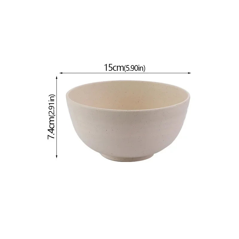 Tazon Irrompible de Fibra de Trigo, Reutilizable, para Cocina y Desayuno