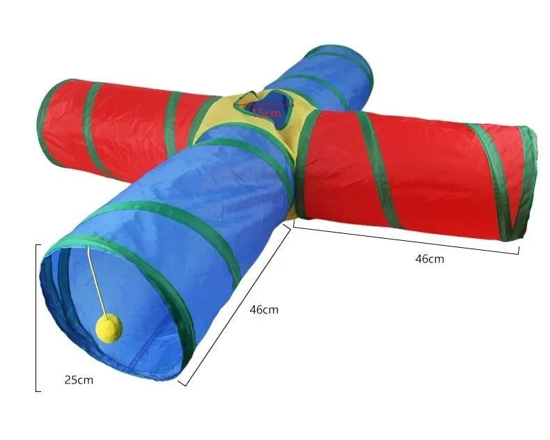 Tunel Plegable para Gatos, Juguete Interactivo Anti-Aburrimiento