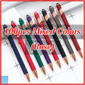 100 Pcs Light - Metal Capacitive Universal Touch Screen Stylus Ballpoint Pen Free Custom Logo Writing Stationery Office Gifts