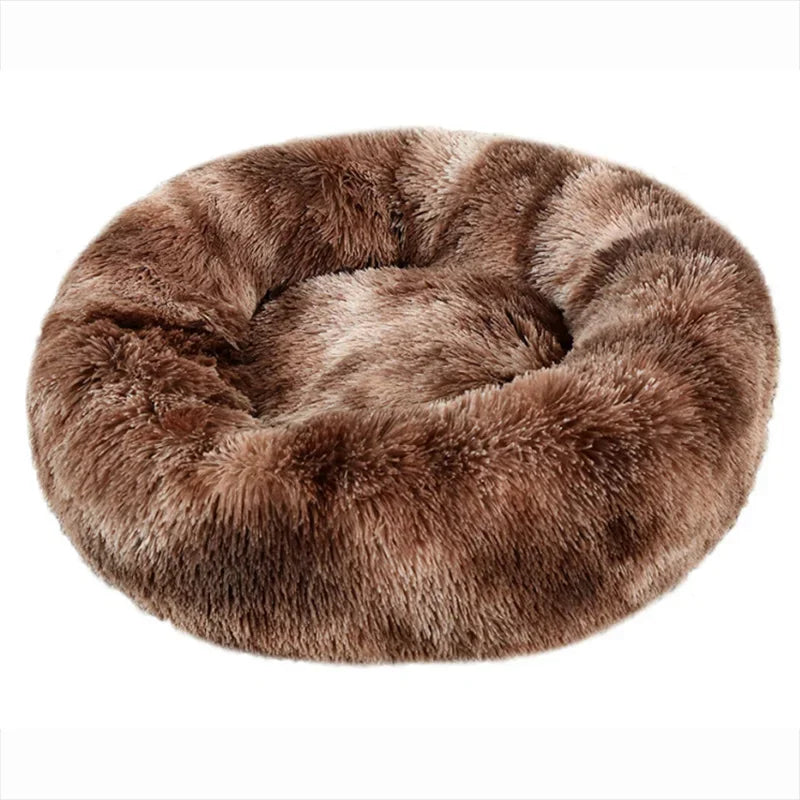 Cama Redonda de Peluche para Perros y Gatos, 6 Tamanos