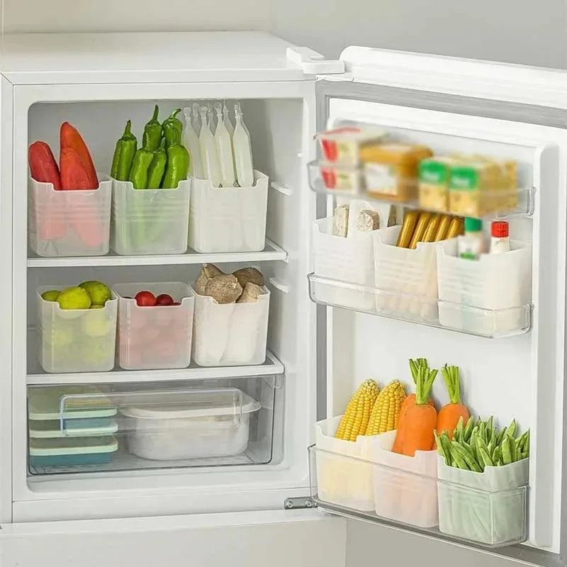 Cajas Organizadoras para Refrigerador, Transparentes, para Frutas y Verduras, 1-5 Piezas