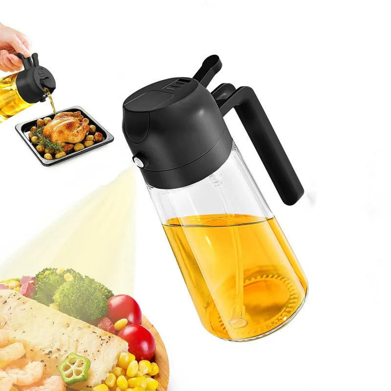 Botella Rociadora de Aceite 2 en 1, 500ml, para Cocina y Parrilla