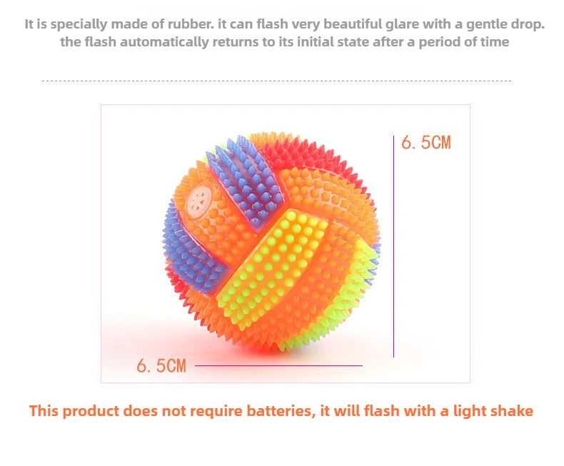 Pelota Rebotante Luminosa con Silbido para Perros