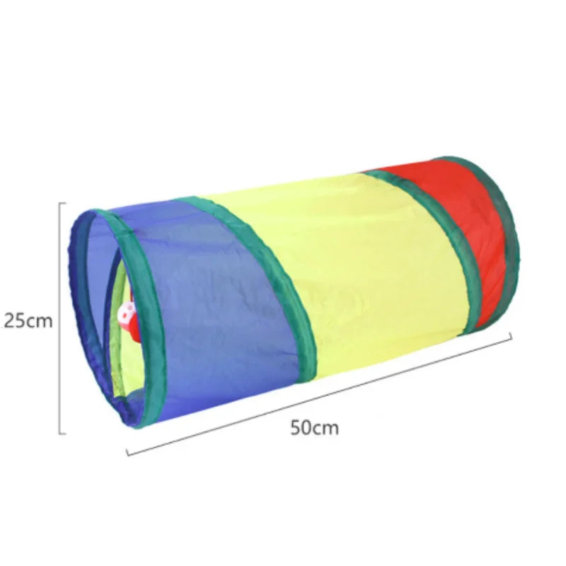 Tunel Plegable para Gatos, Juguete Interactivo Anti-Aburrimiento