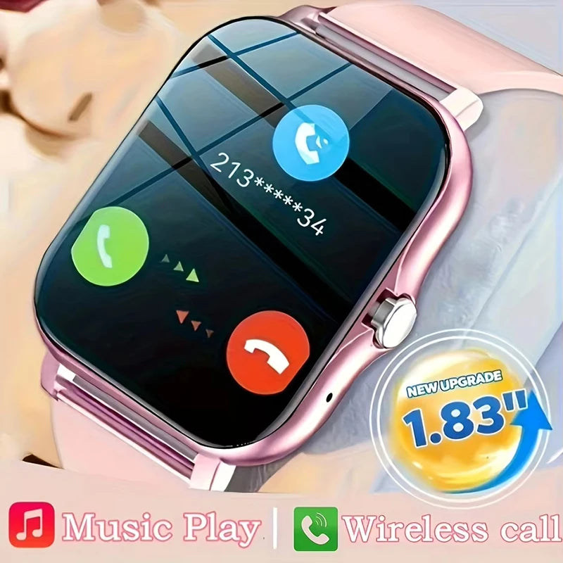 Reloj Inteligente Deportivo 1.83'' – Monitor de Salud, Resistente al Agua, Llamadas Bluetooth, Compatible con iOS y Android