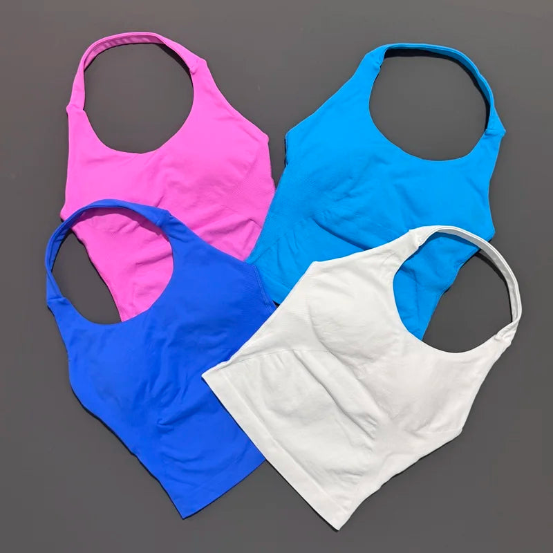 Top Deportivo Halter Sin Espalda para Mujer