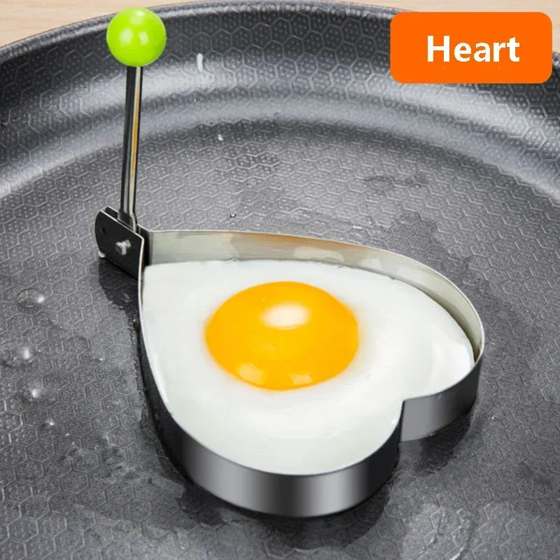 Molde para Huevo Frito en Forma de Corazon, Acero Inoxidable, para Panqueques y Desayuno