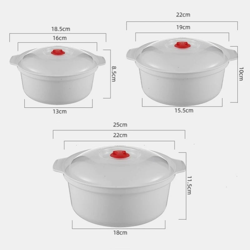 Recipiente Especial para Microondas, con Tapa, para Calentar Alimentos