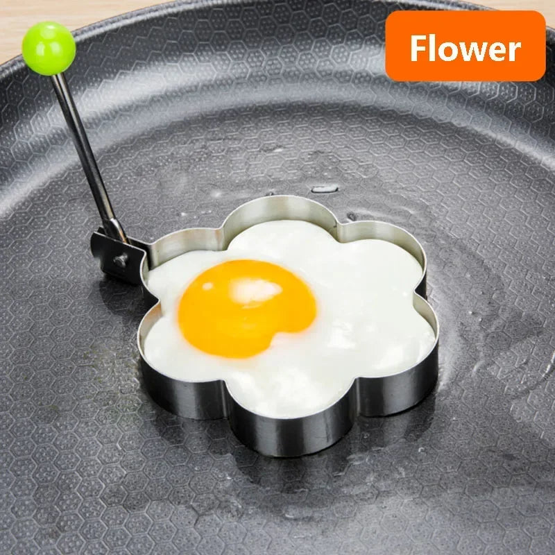 Molde para Huevo Frito en Forma de Corazon, Acero Inoxidable, para Panqueques y Desayuno