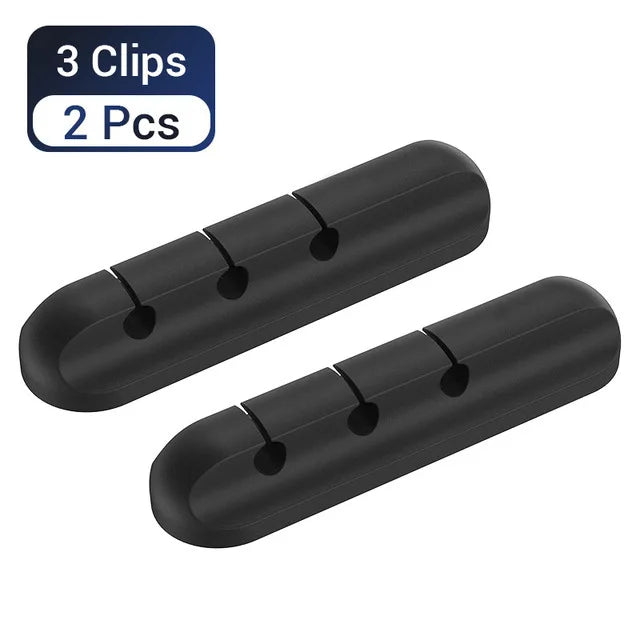 Organizador de Cables de Silicon, Clips para Escritorio, Sujeta Cables de Mouse y Audifonos