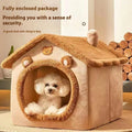 Cama Tipo Casita para Perros Pequenos, Desmontable y Lavable