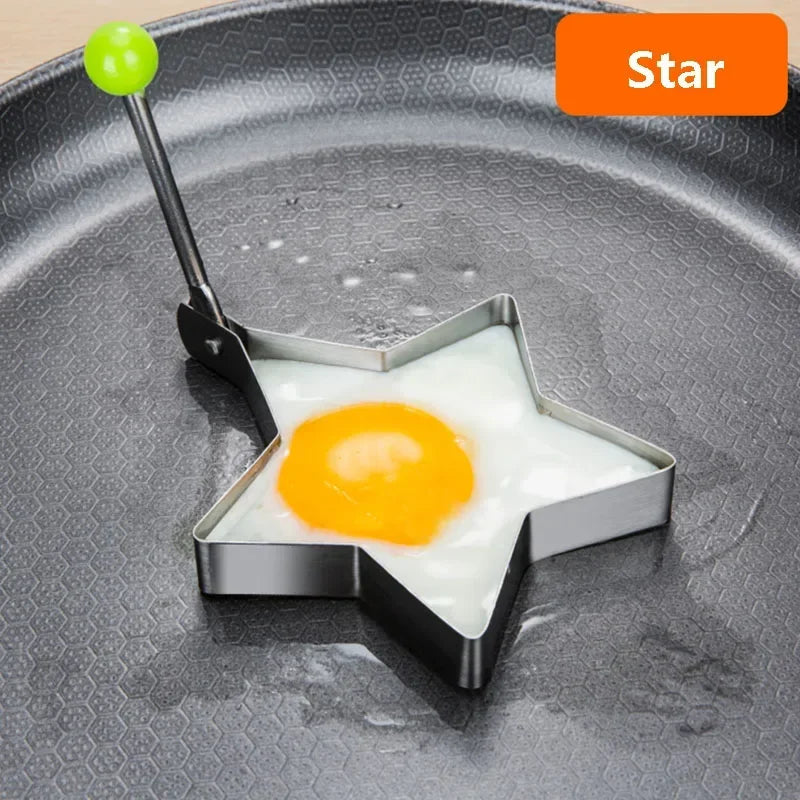 Molde para Huevo Frito en Forma de Corazon, Acero Inoxidable, para Panqueques y Desayuno