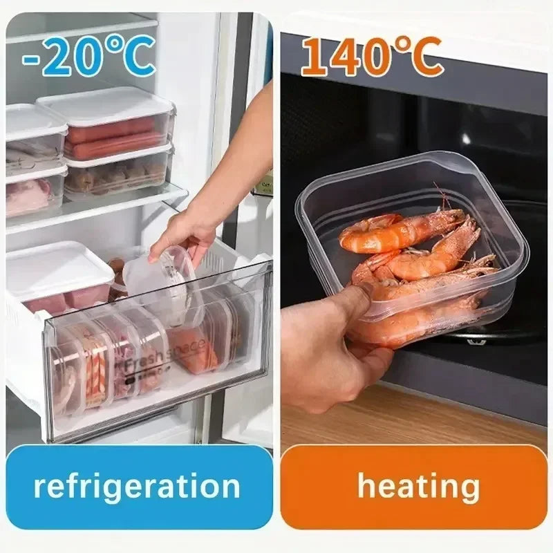 Cajas Selladas para Conservar Alimentos, Transparentes, para Refrigerador, 1-10 Piezas