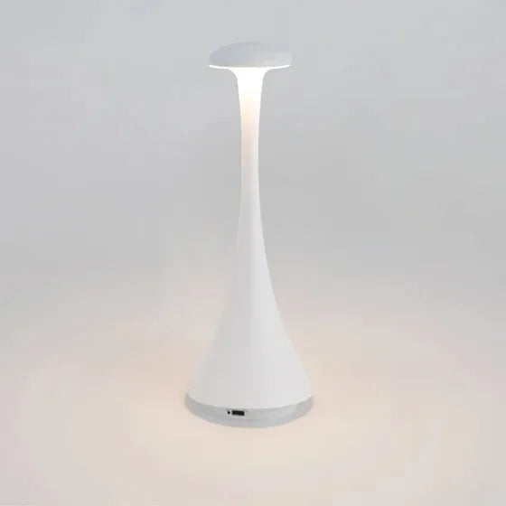 Lampara de Mesa con Forma de Hongo, Recargable, Control Tactil, Carga USB-C