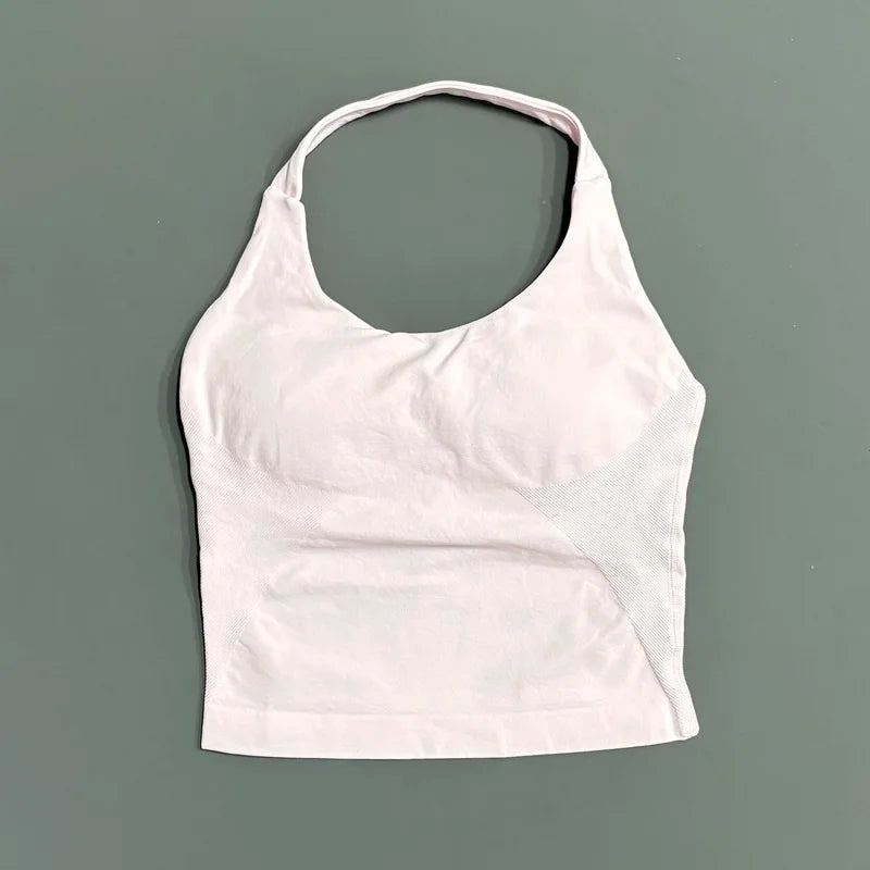 Top Deportivo Halter Sin Espalda para Mujer