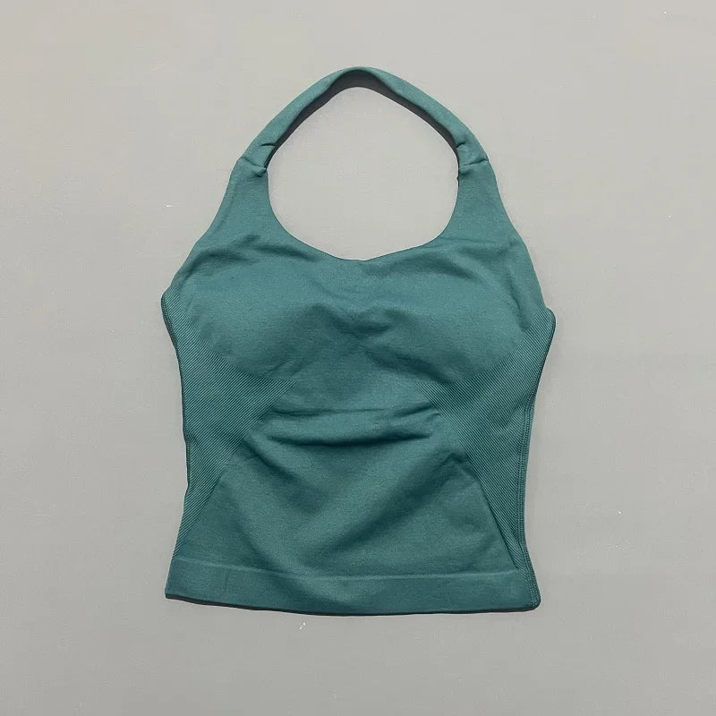 Top Deportivo Halter Sin Espalda para Mujer