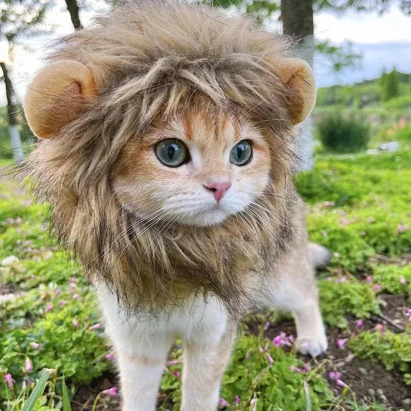 Gorro de Melena de Leon para Gatos y Perros, Disfraz Cosplay