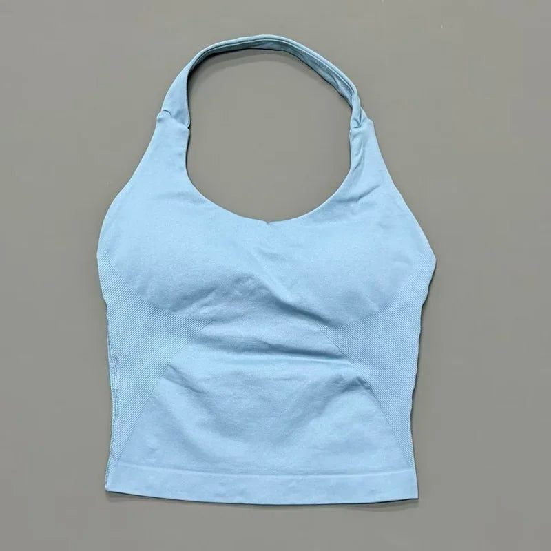 Top Deportivo Halter Sin Espalda para Mujer