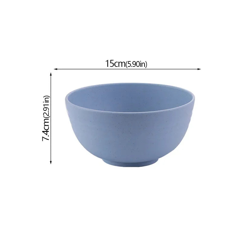 Tazon Irrompible de Fibra de Trigo, Reutilizable, para Cocina y Desayuno