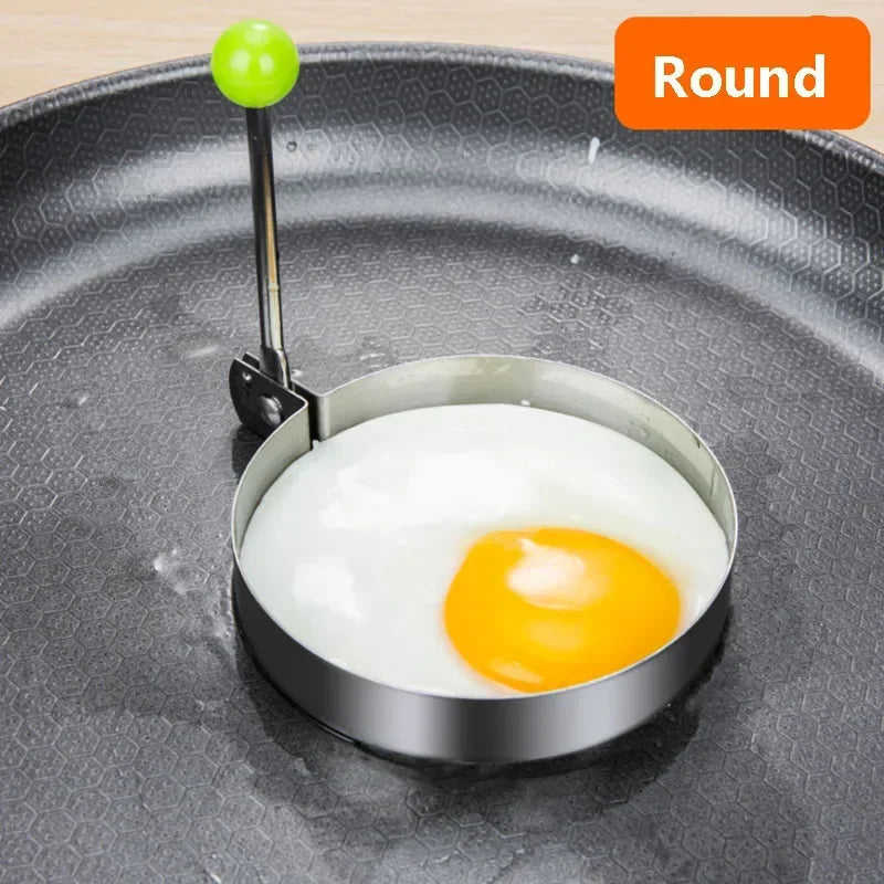 Molde para Huevo Frito en Forma de Corazon, Acero Inoxidable, para Panqueques y Desayuno
