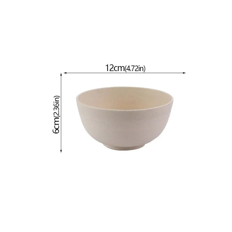 Tazon Irrompible de Fibra de Trigo, Reutilizable, para Cocina y Desayuno
