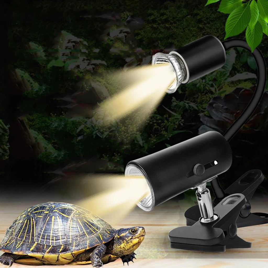 Foco UVA+UVB para Reptiles, Lampara de Calor con Pinza
