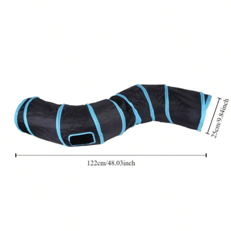 Tunel Plegable para Gatos, Juguete Interactivo Anti-Aburrimiento