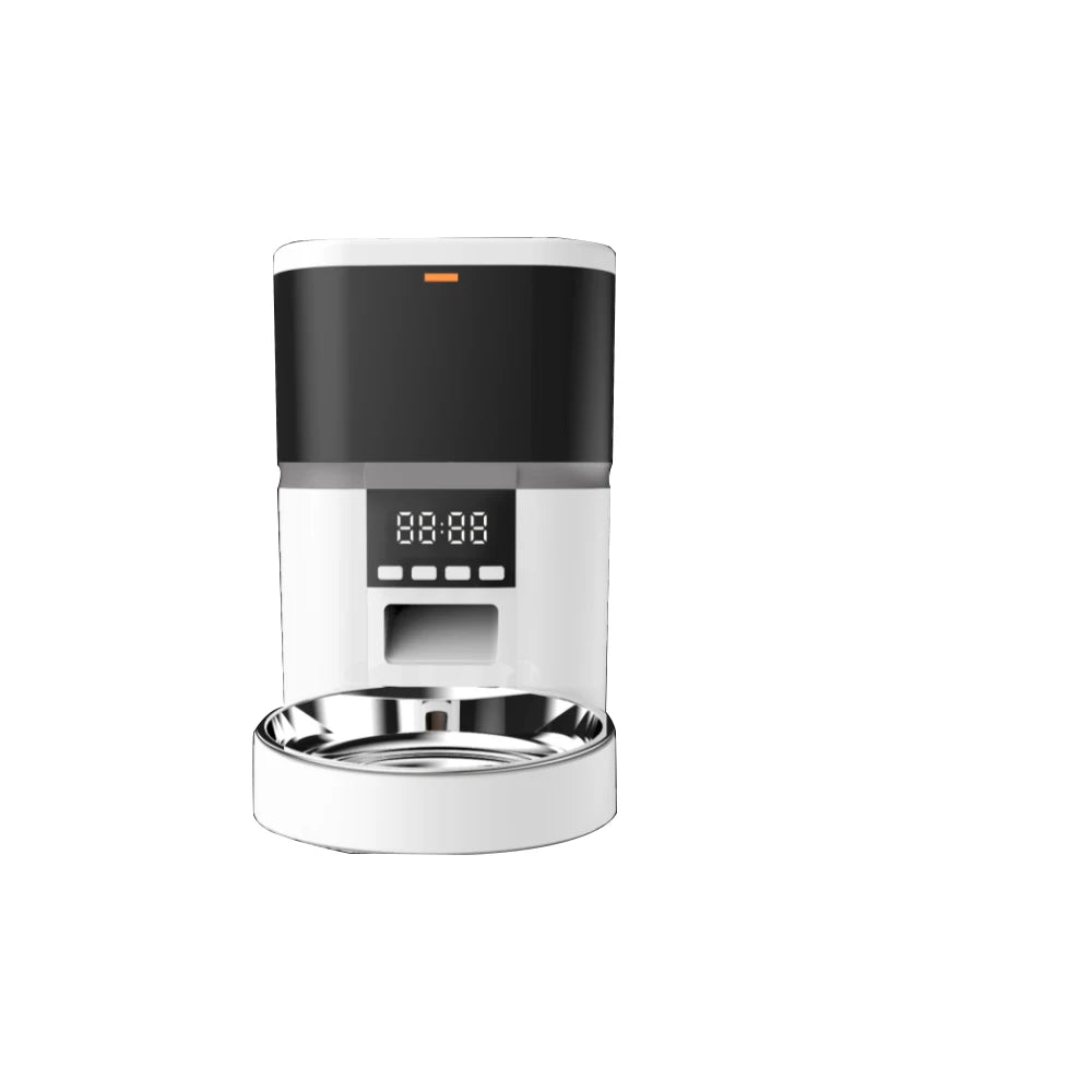 Comedero Automatico con Camara y App, 4L, Doble Comida, Tazon de Acero Inoxidable