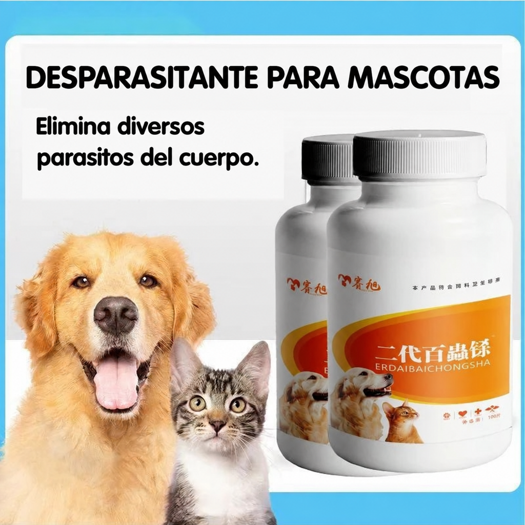 Tabletas Desparasitantes para Perros y Gatos, Amplio Espectro