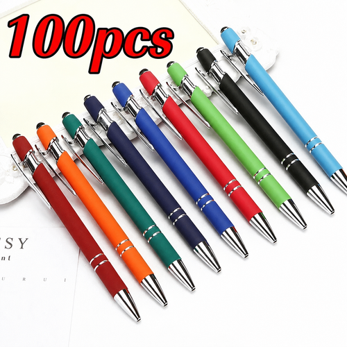 100 Pzs Boligrafo Stylus de Metal - varios colores