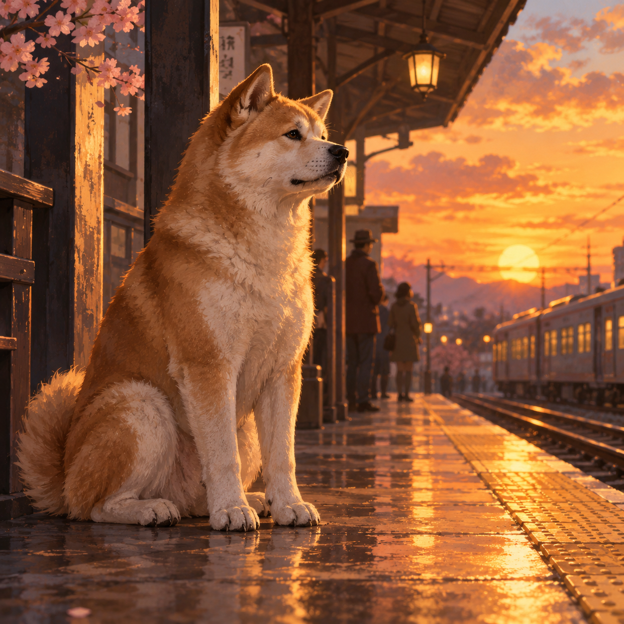 Ilustracion de Hachiko